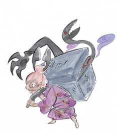 Mrs Cutter concept art from the video game Okami