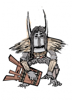 Namahage concept art from the video game Okami