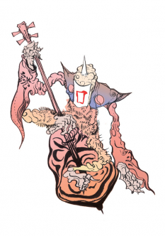 Red Imp concept art from the video game Okami