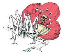 Spider Queen concept art from the video game Okami
