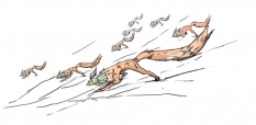 Tube Foxes concept art from the video game Okami