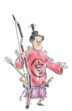Emporers Guard concept art from the video game Okami