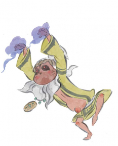 Kemu concept art from the video game Okami