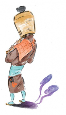 Komuso concept art from the video game Okami