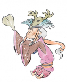 Madame Fawn concept art from the video game Okami