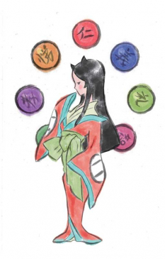 Princess Fuse concept art from the video game Okami
