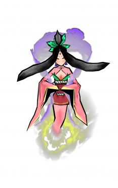 Sakuya concept art from the video game Okami