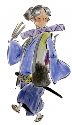 Samurai Dandy concept art from the video game Okami