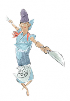 Umi concept art from the video game Okami