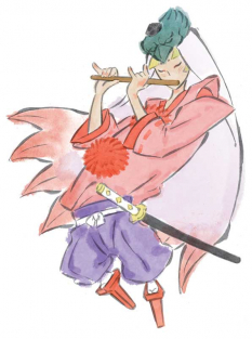 Waka concept art from the video game Okami