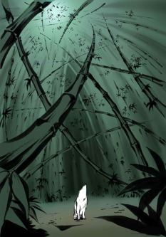 Bamboo Forest concept art from the video game Okami
