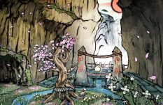 Hana Valley concept art from the video game Okami