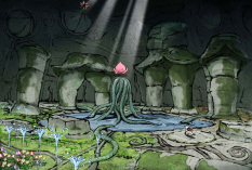 Tsuta Ruins concept art from the video game Okami