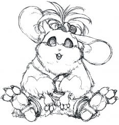 Chu Chu Sketch concept art from the video game Xenogears