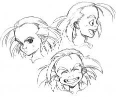 Dan Face concept art from the video game Xenogears