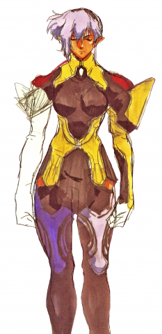 Dominia concept art from the video game Xenogears