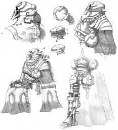 Emperor Cain concept art from the video game Xenogears