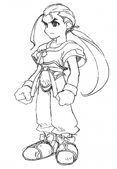 Fei Sd Sketch concept art from the video game Xenogears
