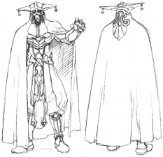 Grahf Caped concept art from the video game Xenogears