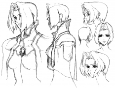 Miang Face concept art from the video game Xenogears