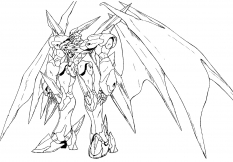 Alpha Weltall Winged concept art from the video game Xenogears