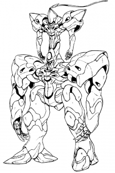 Amphysvena concept art from the video game Xenogears