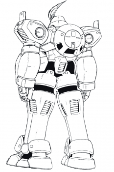 Brigandier Back concept art from the video game Xenogears