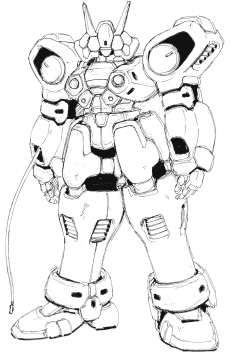 Brigandier Rough Sketch concept art from the video game Xenogears