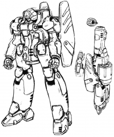 Buntline concept art from the video game Xenogears