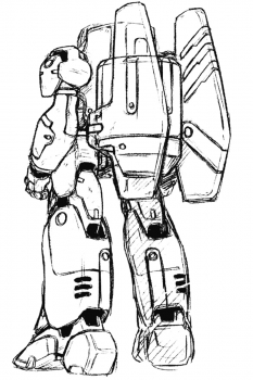 Buntline Back concept art from the video game Xenogears