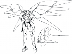 Crescens Sketch concept art from the video game Xenogears