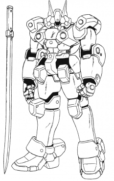 Heimdal Sketch concept art from the video game Xenogears