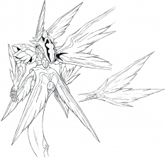 Opiomorph Back concept art from the video game Xenogears