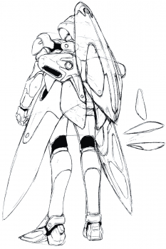 Vierge Back concept art from the video game Xenogears