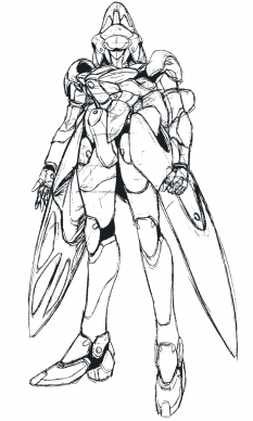 Vierge Sketch concept art from the video game Xenogears