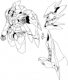 Weltall Back Unit concept art from the video game Xenogears