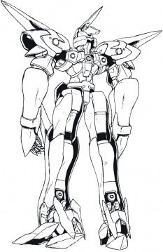 Weltall Id Back concept art from the video game Xenogears