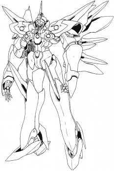 Weltall Id Sketch concept art from the video game Xenogears
