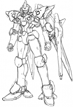 Weltall Rough Sketch concept art from the video game Xenogears