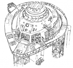 Yggdrasil Engine Room concept art from the video game Xenogears