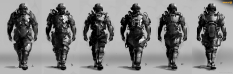 Silhouettes concept art from the video game Killzone Shadow Fall by Andrejs Skuja