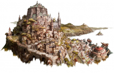 Caldisla concept art from the video game Bravely Default