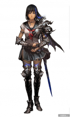 Main Liu concept art from the video game Stranger of Sword City