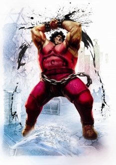 Hugo concept art from the video game Ultra Street Fighter IV