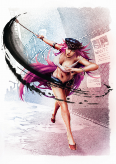 Poison concept art from the video game Ultra Street Fighter IV