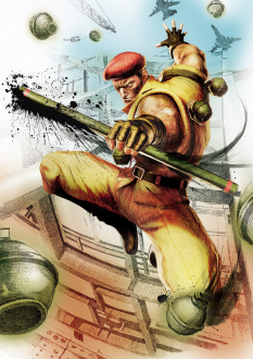 Rolento concept art from the video game Ultra Street Fighter IV