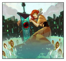 OST Album Cover concept art from the video game Transistor by Jen Zee
