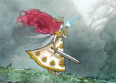 15-Year Old Aurora concept art from the video game Child of Light by Serge-Melvil Meirinho