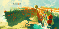 Kaero concept art from the video game Duelyst by Anton Fadeev