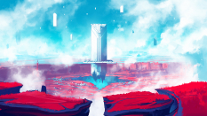 Monolith concept art from the video game Duelyst by Anton Fadeev